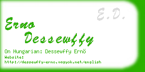 erno dessewffy business card