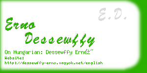 erno dessewffy business card